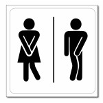 Male & Female Sign - 5.85x5.85(inch)