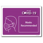 Masks Recommended - A4