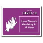 Use of Gloves Mandatory - A4